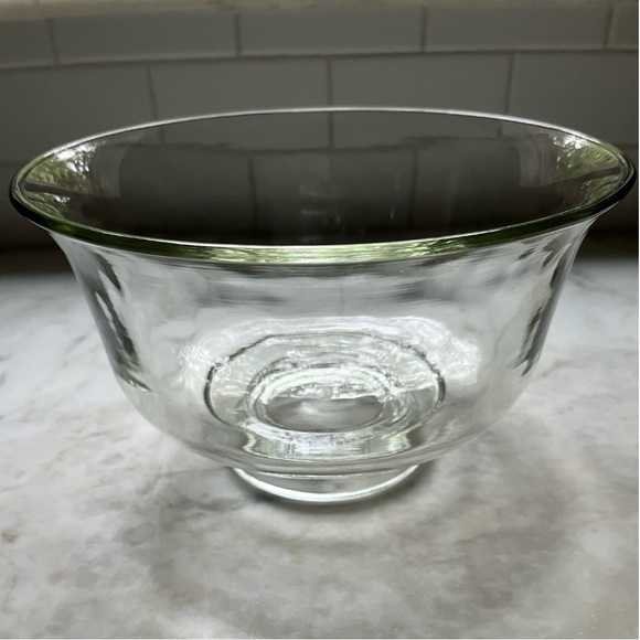 Vintage Green Glass Handblown Bowl - Picture 3 of 13